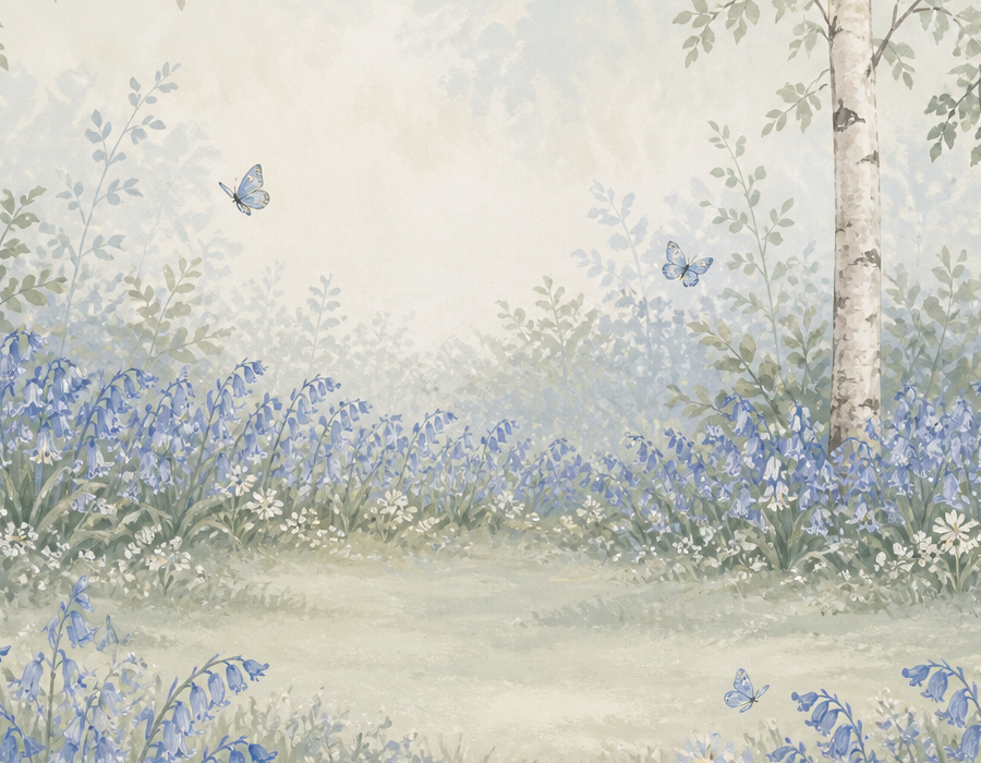 Sage Bluebell Wallpaper Mural product view