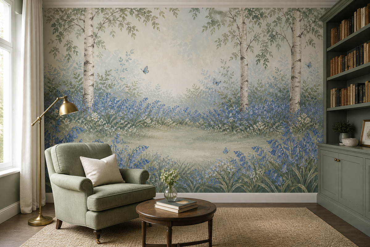 Sage Bluebell Wallpaper Mural product view