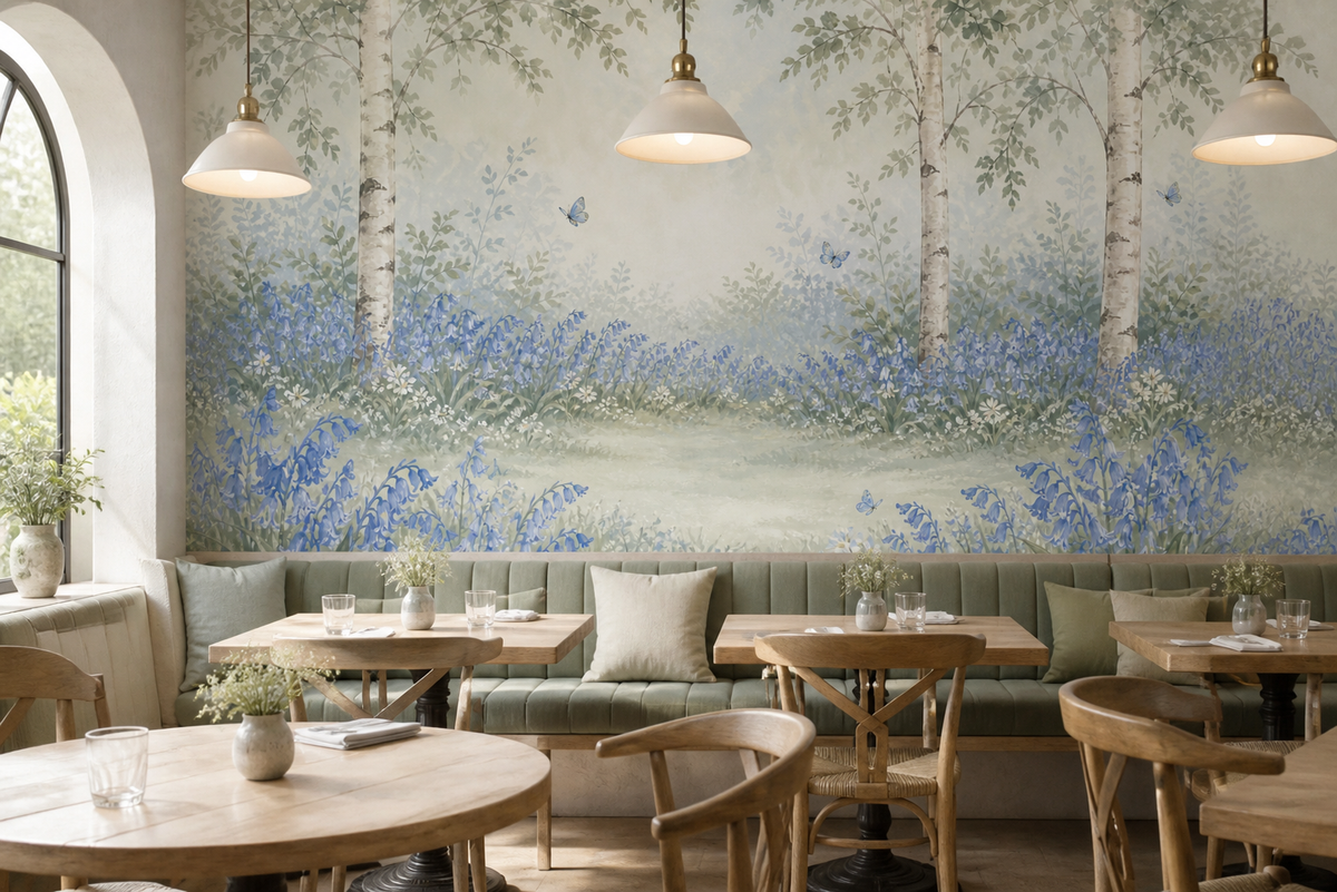 Sage Bluebell Wallpaper Mural product view