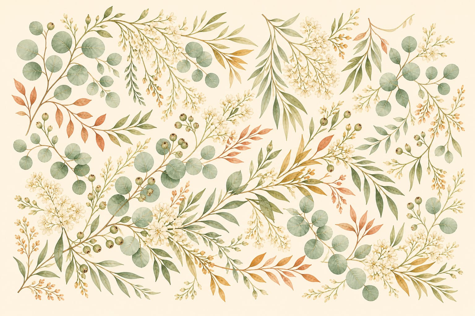 Sage Botanical Wallpaper Mural