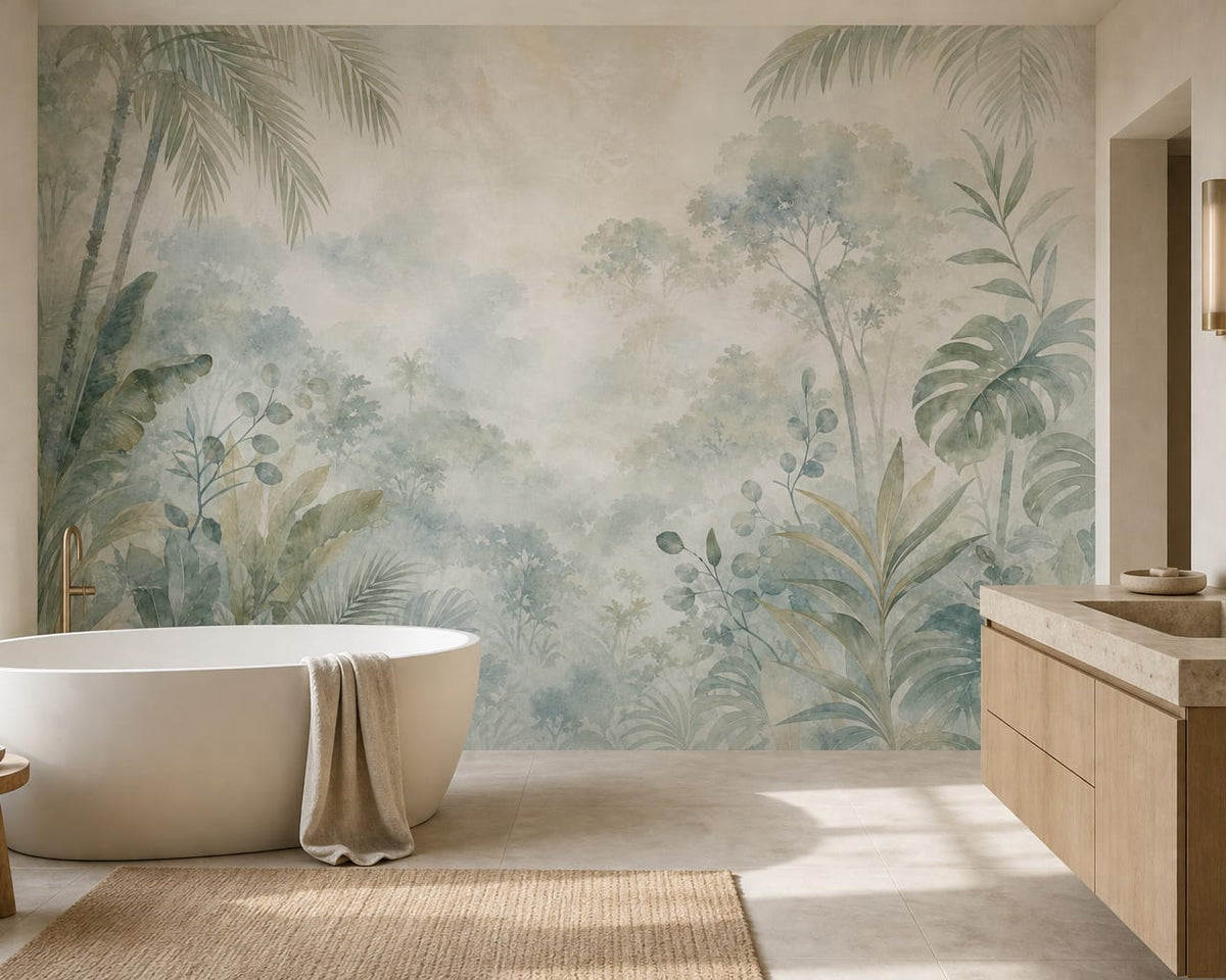 Sage Rainforest Wallpaper Mural product view