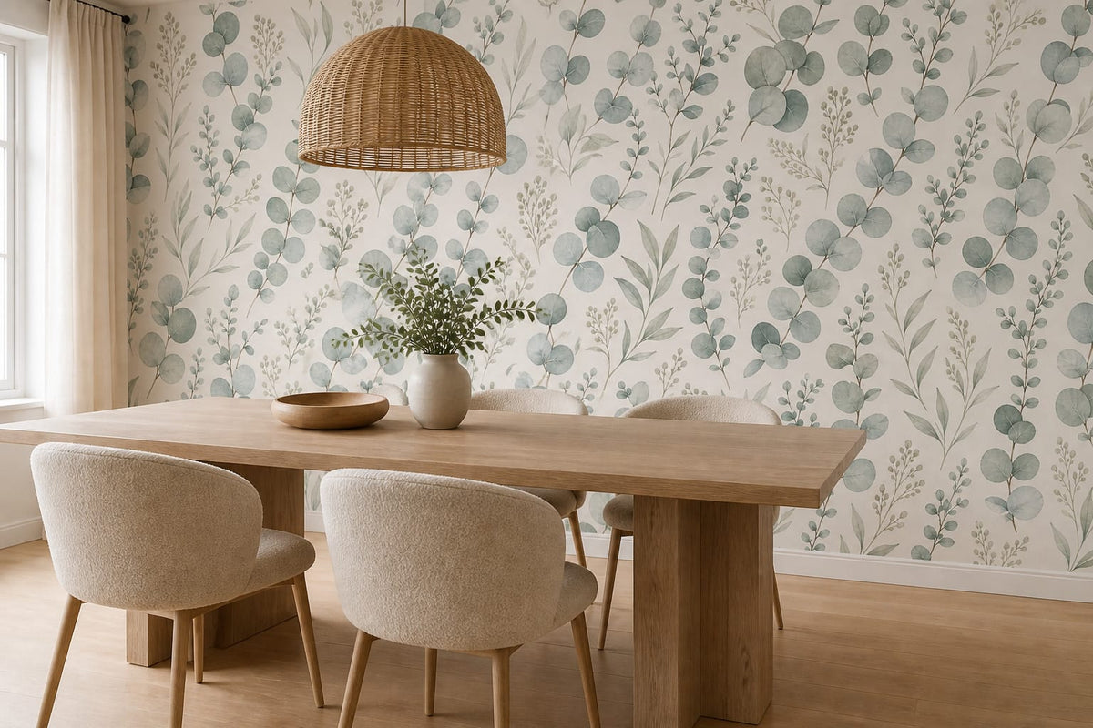 Sage Eucalyptus Wallpaper Mural product view