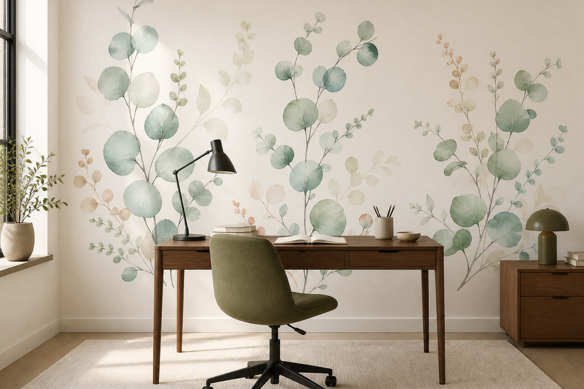 Sage Eucalyptus Wallpaper Mural product view