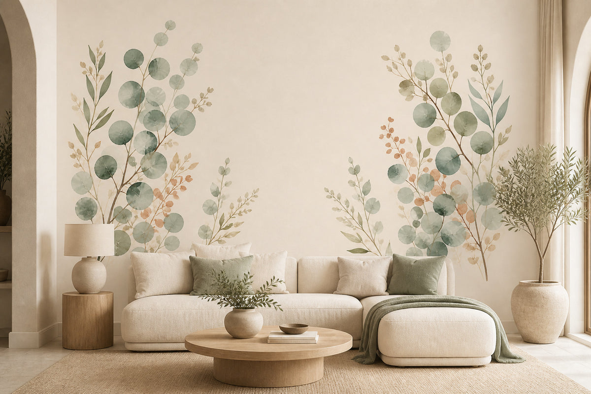 Sage Eucalyptus Wallpaper Mural product view