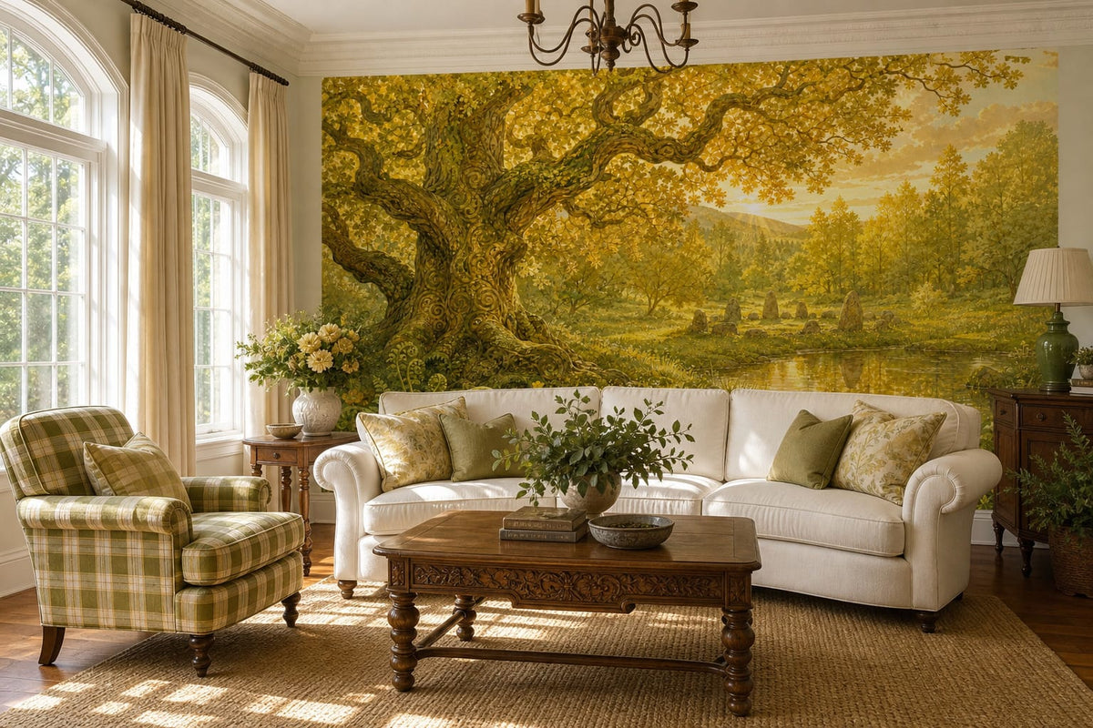 Sage Antique Wallpaper Mural product view