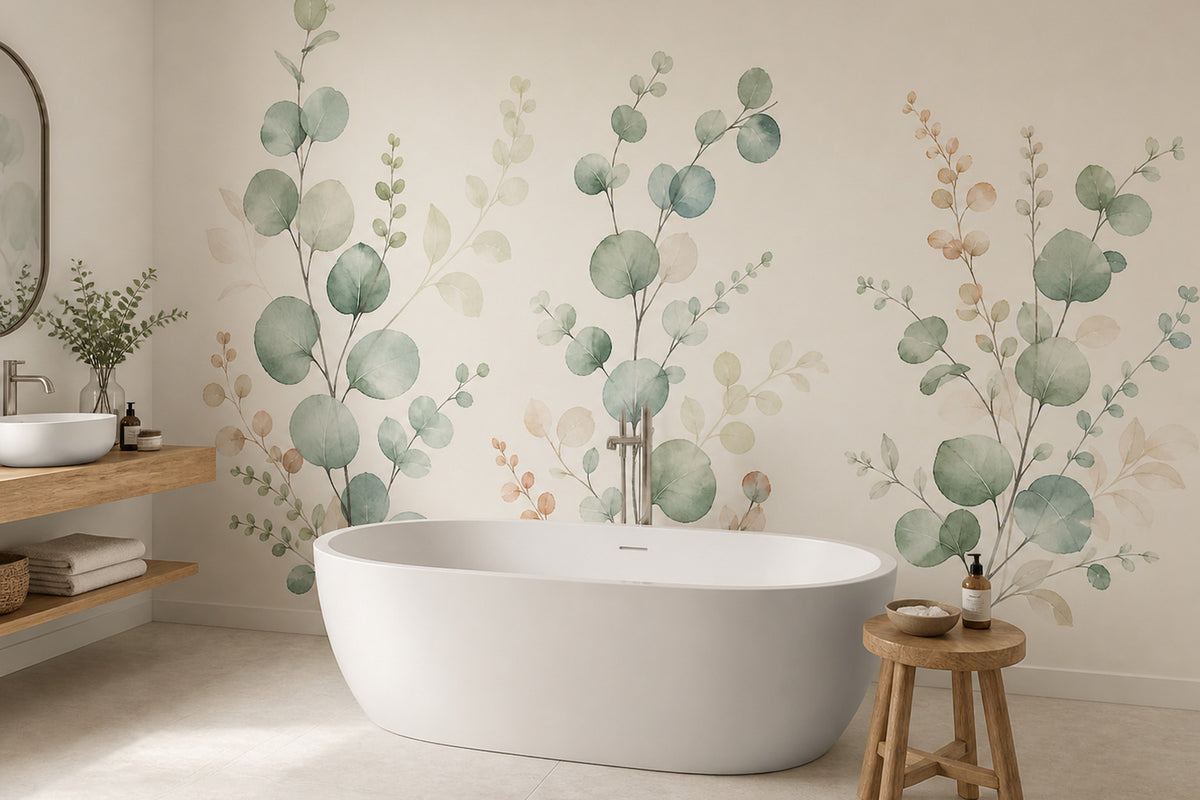 Sage Eucalyptus Wallpaper Mural product view