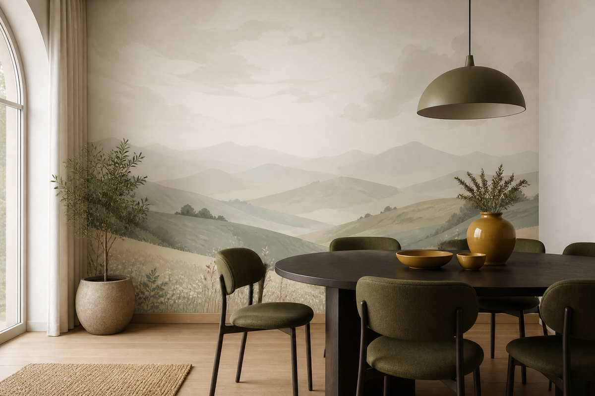 Sage Rolling Wallpaper Mural product view