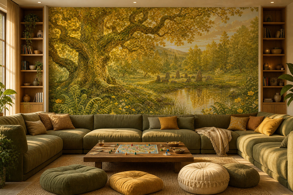 Sage Antique Wallpaper Mural product view