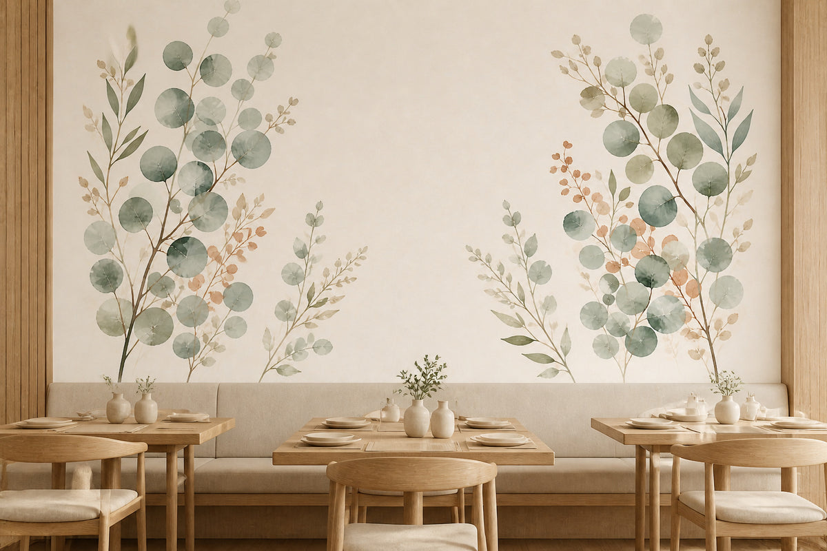 Sage Eucalyptus Wallpaper Mural product view