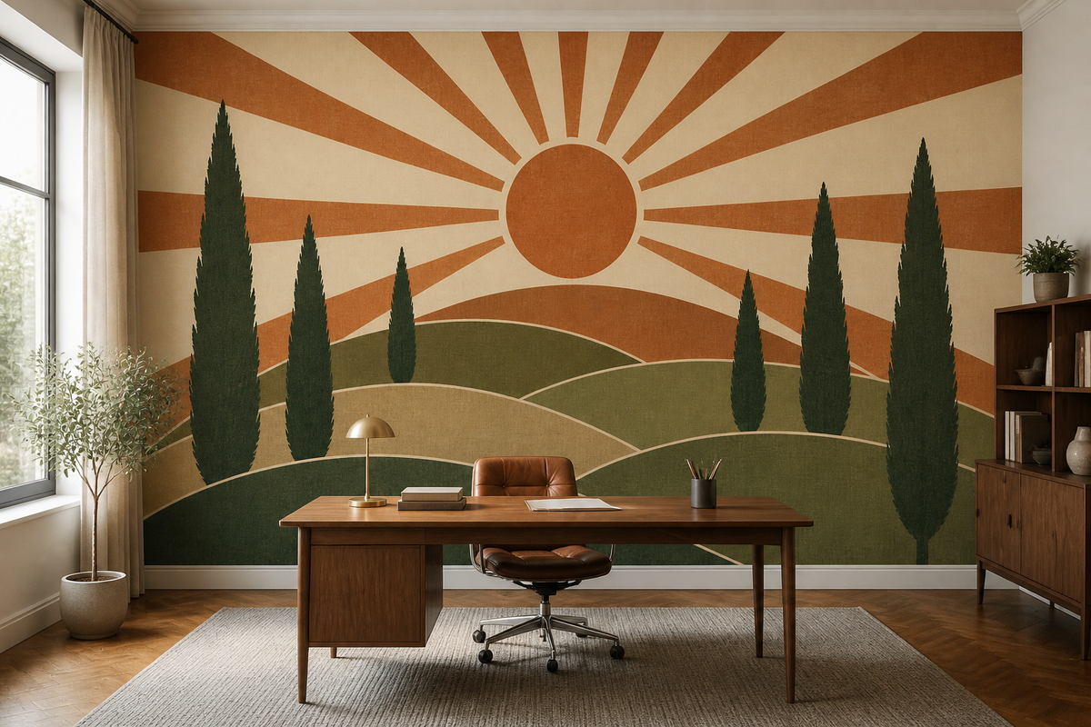 Sage Cypress Wallpaper Mural product view