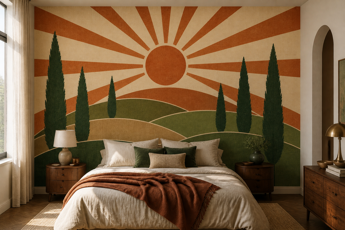 Sage Cypress Wallpaper Mural product view