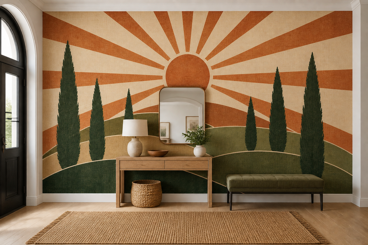 Sage Cypress Wallpaper Mural product view