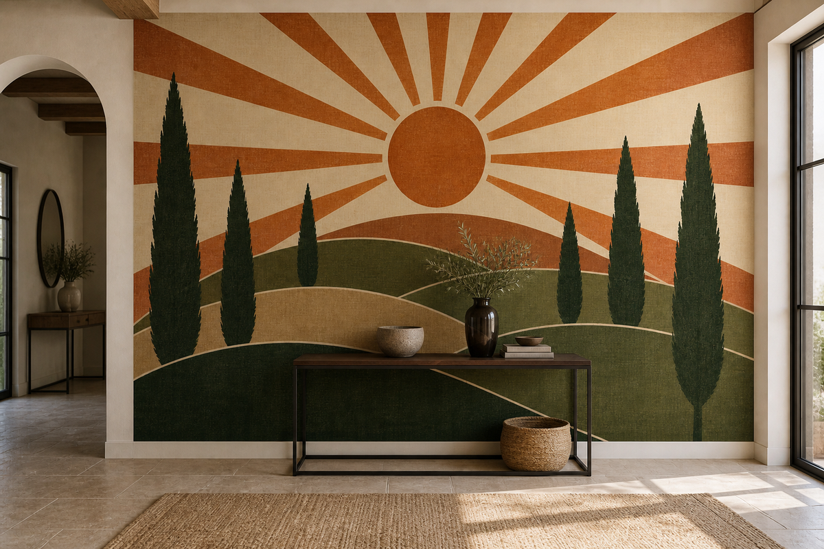 Sage Cypress Wallpaper Mural product view