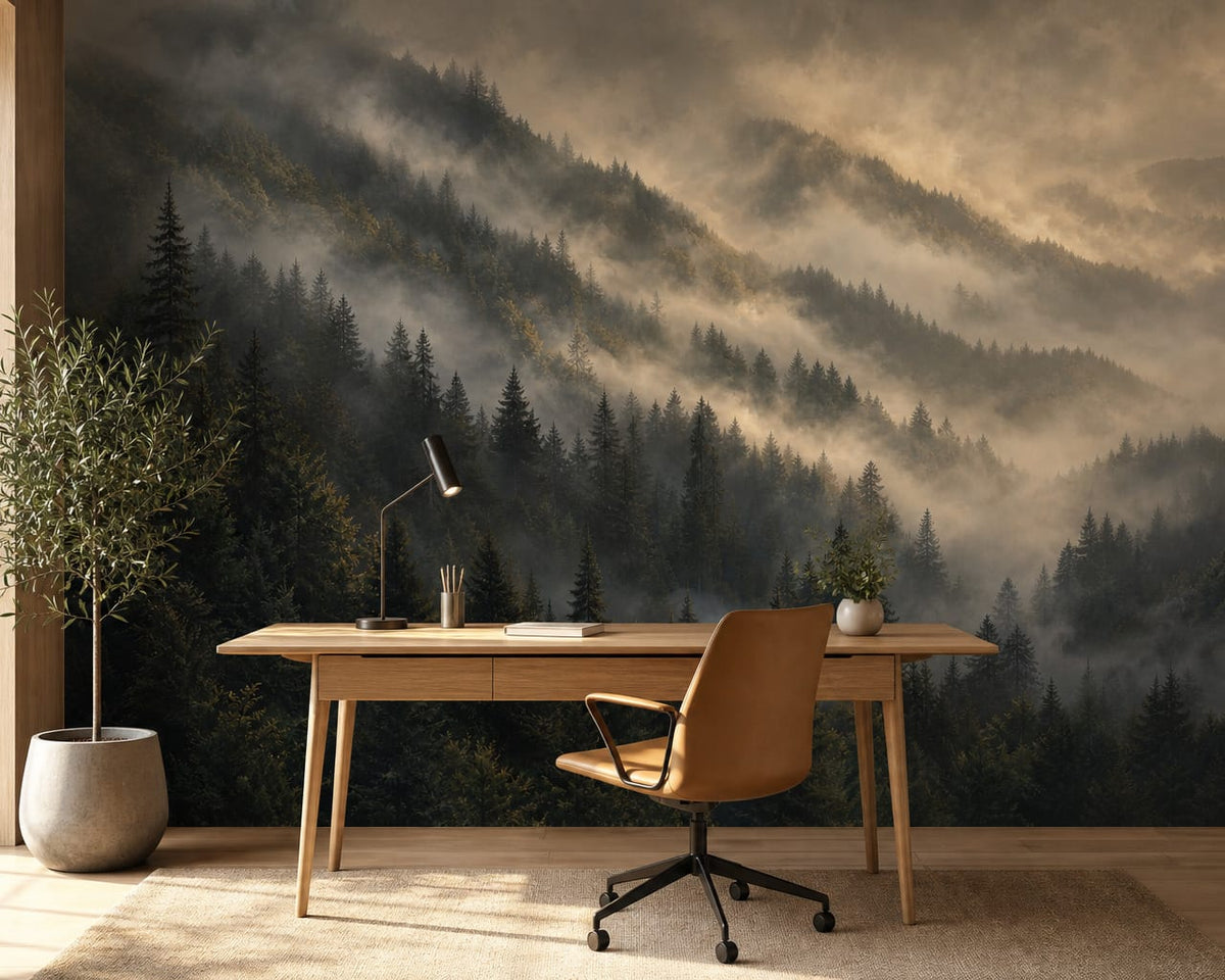 Sage Deep Fog Wallpaper Mural product view