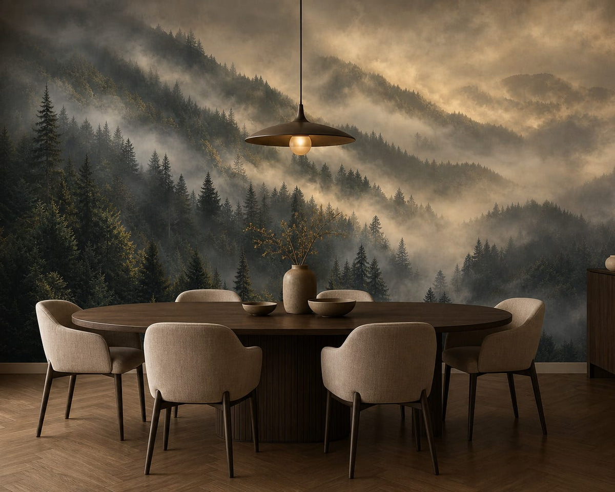 Sage Deep Fog Wallpaper Mural product view