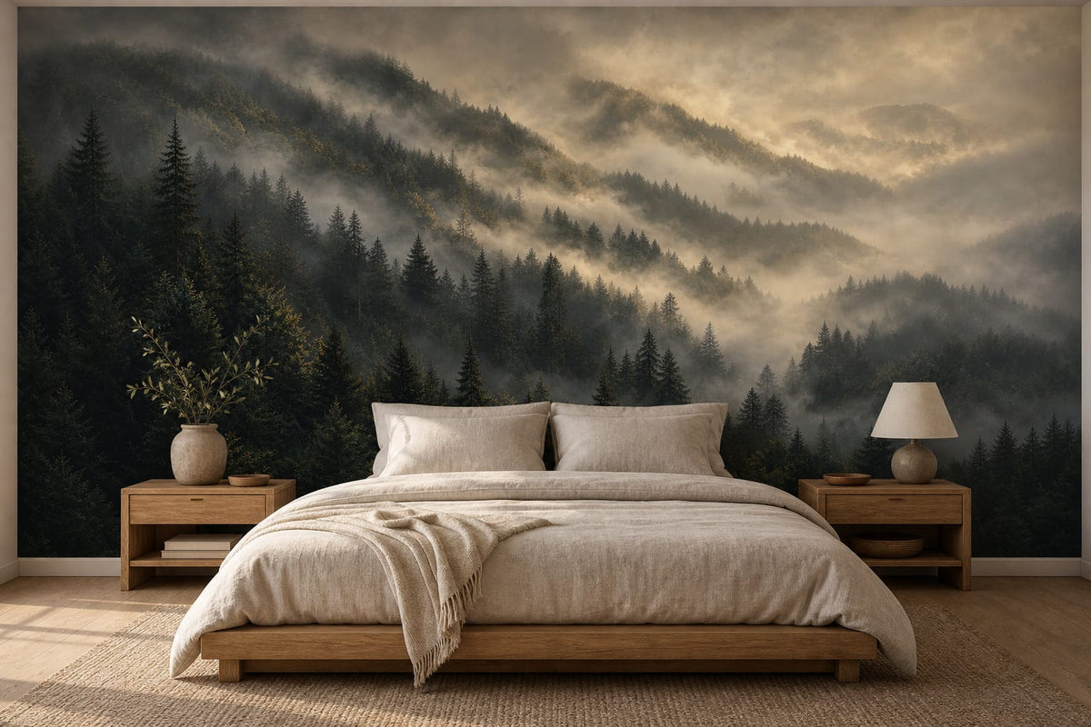 Sage Deep Fog Wallpaper Mural product view