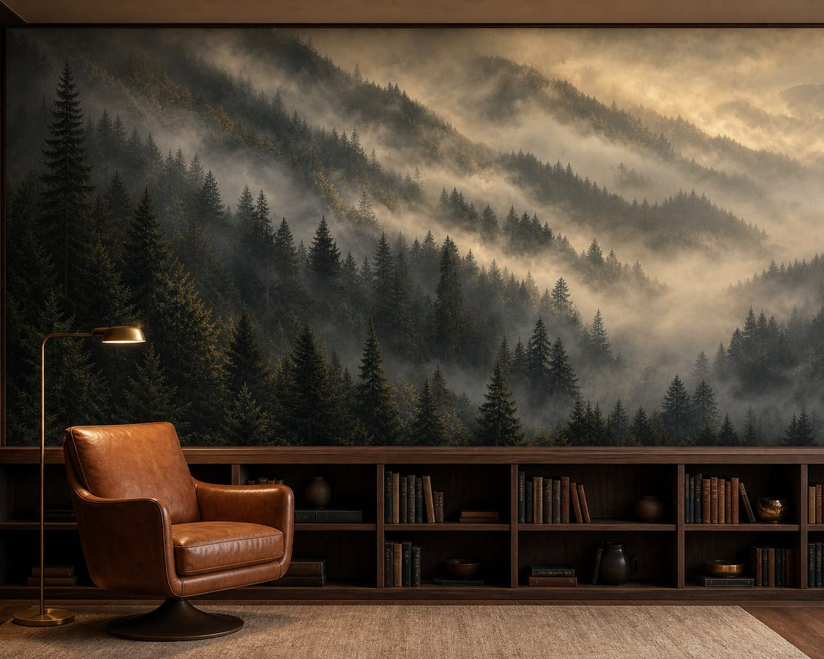 Sage Deep Fog Wallpaper Mural product view