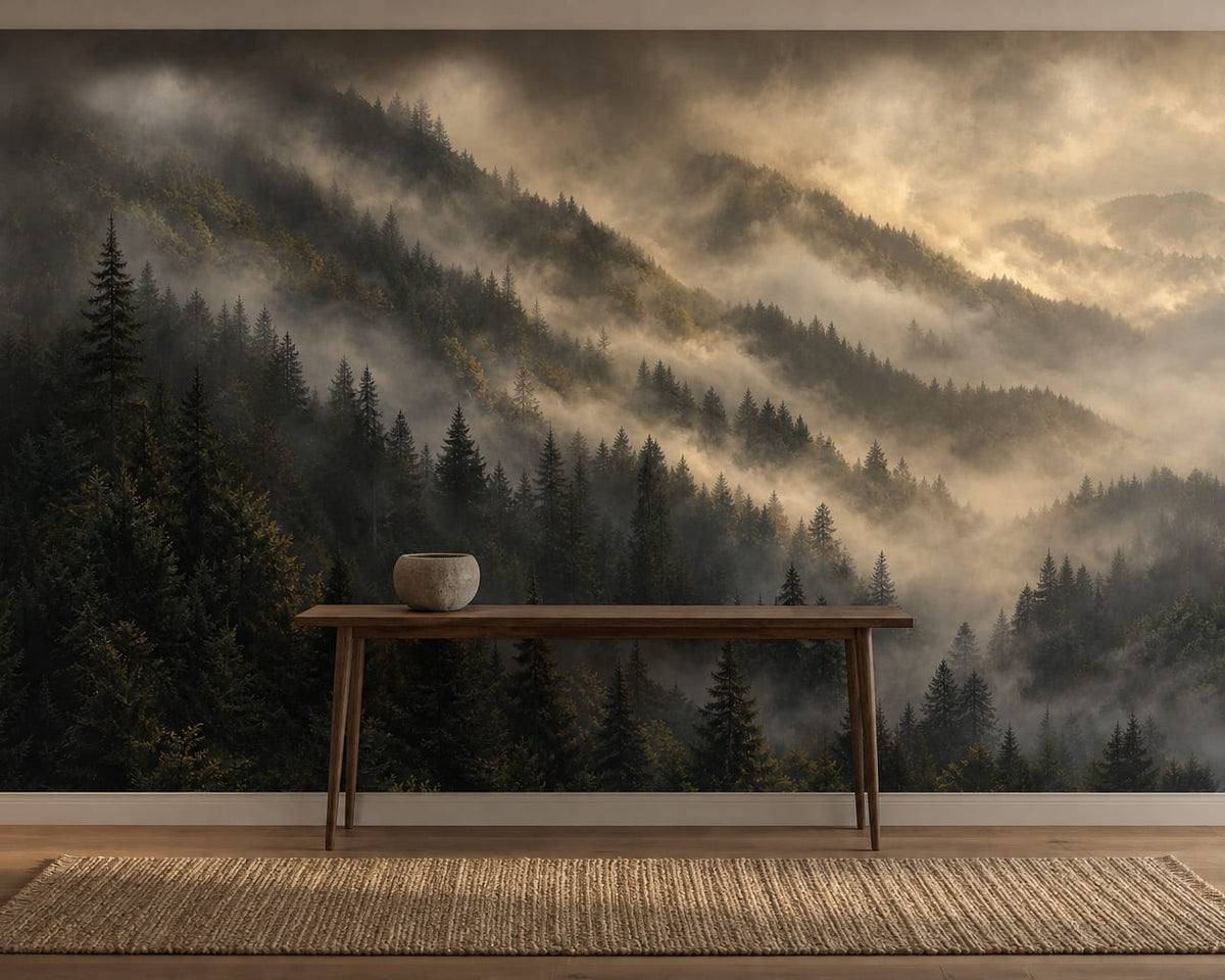 Sage Deep Fog Wallpaper Mural product view