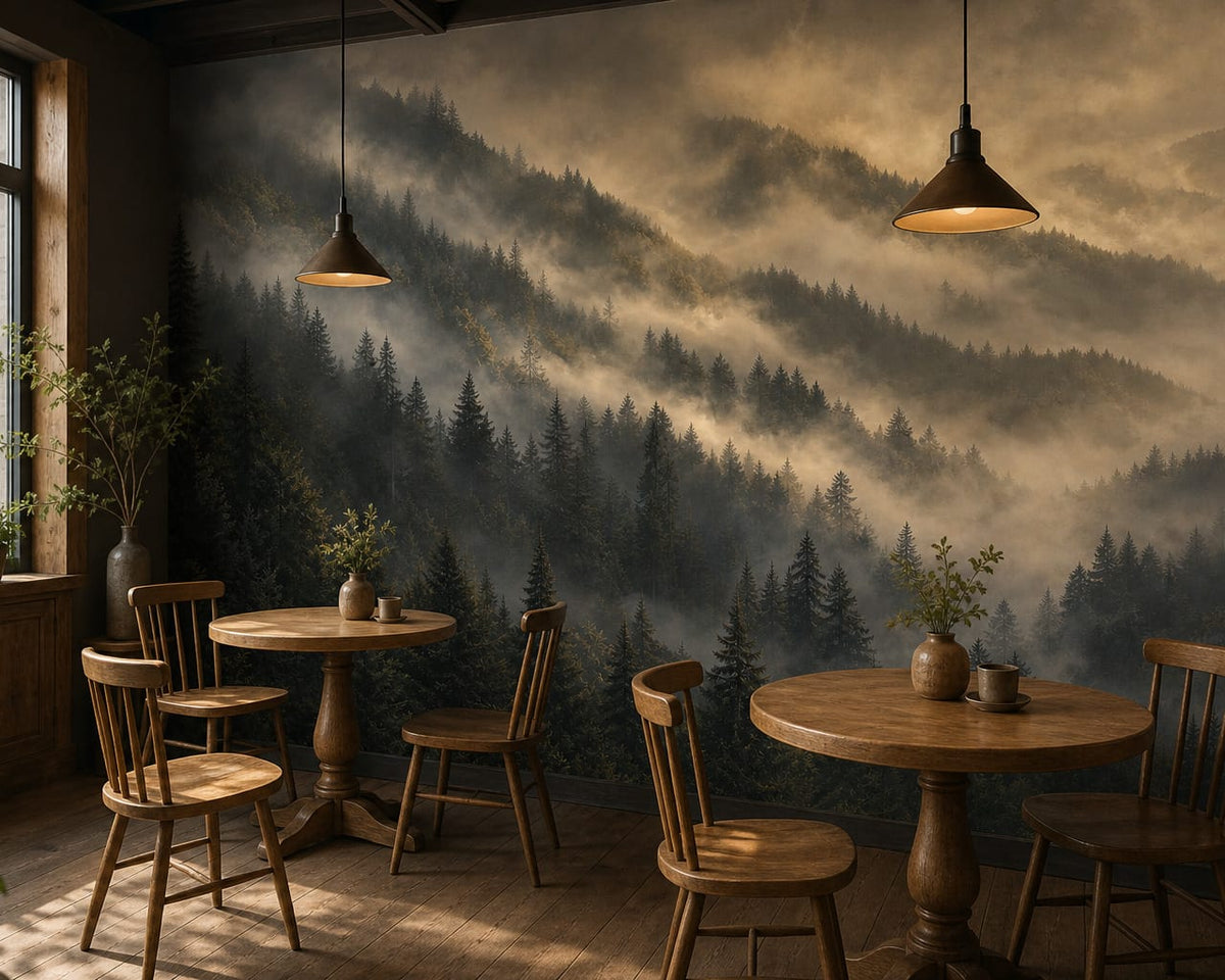 Sage Deep Fog Wallpaper Mural product view