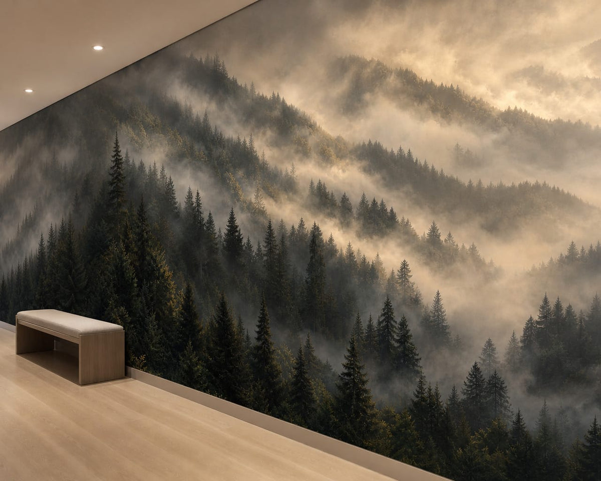 Sage Deep Fog Wallpaper Mural product view
