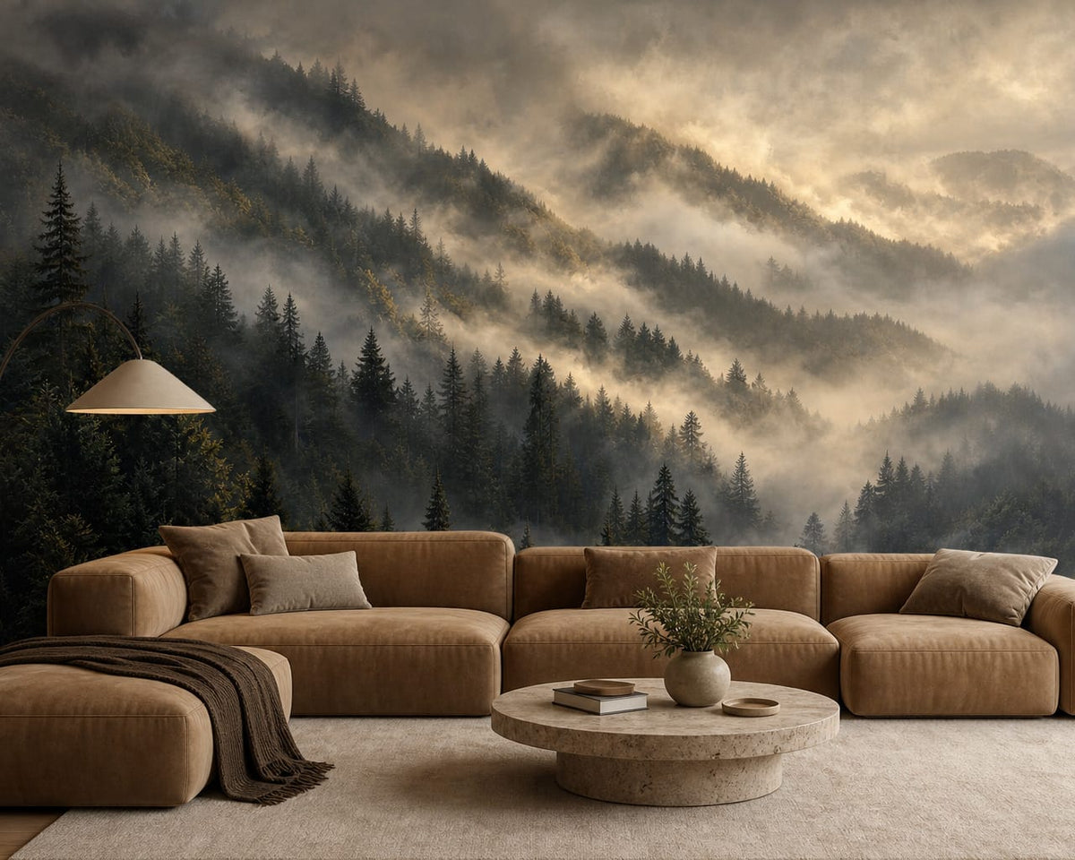Sage Deep Fog Wallpaper Mural product view
