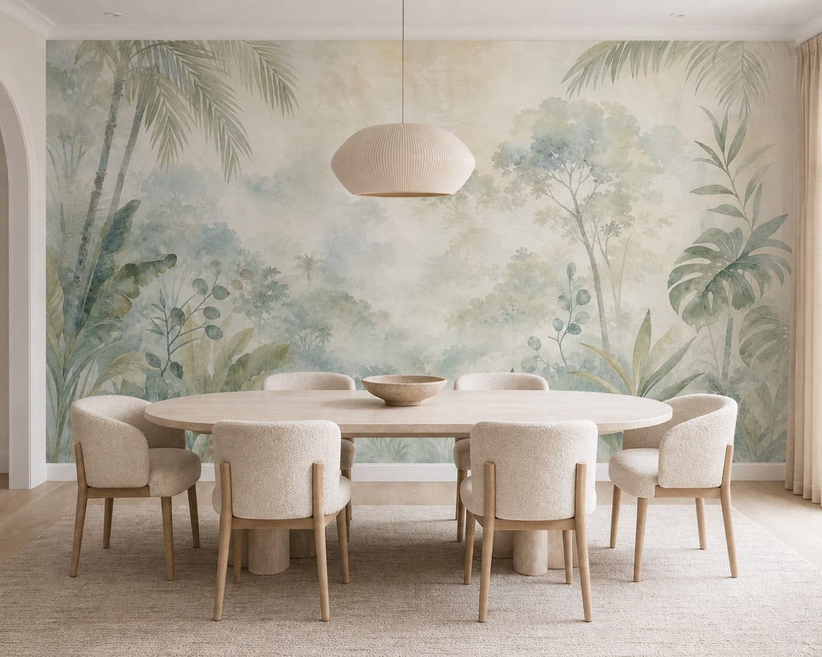 Sage Rainforest Wallpaper Mural product view