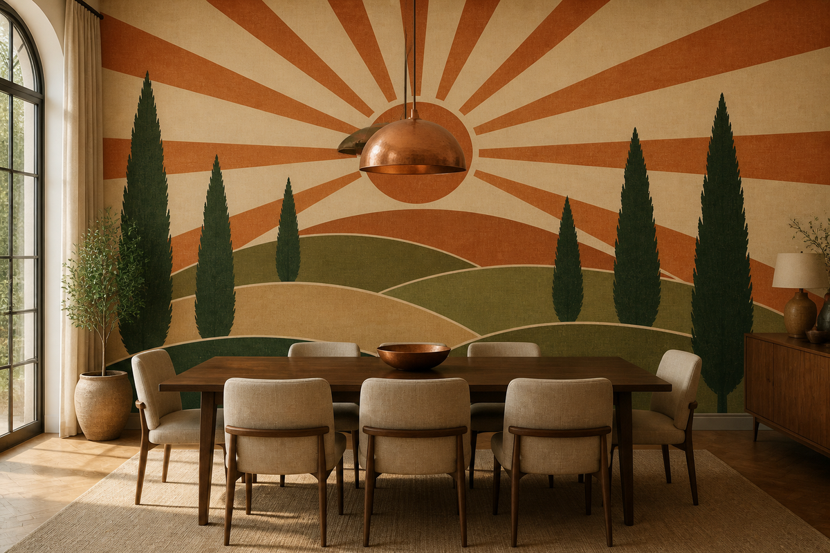 Sage Cypress Wallpaper Mural product view
