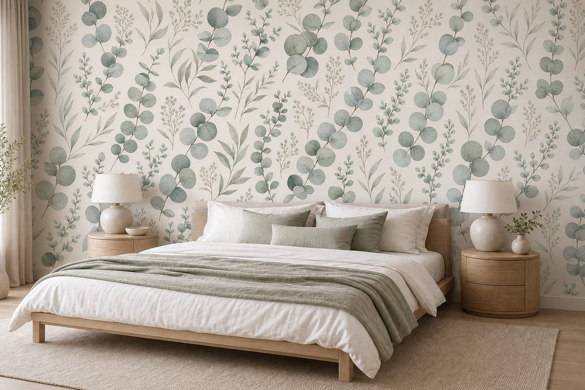 Sage Eucalyptus Wallpaper Mural product view