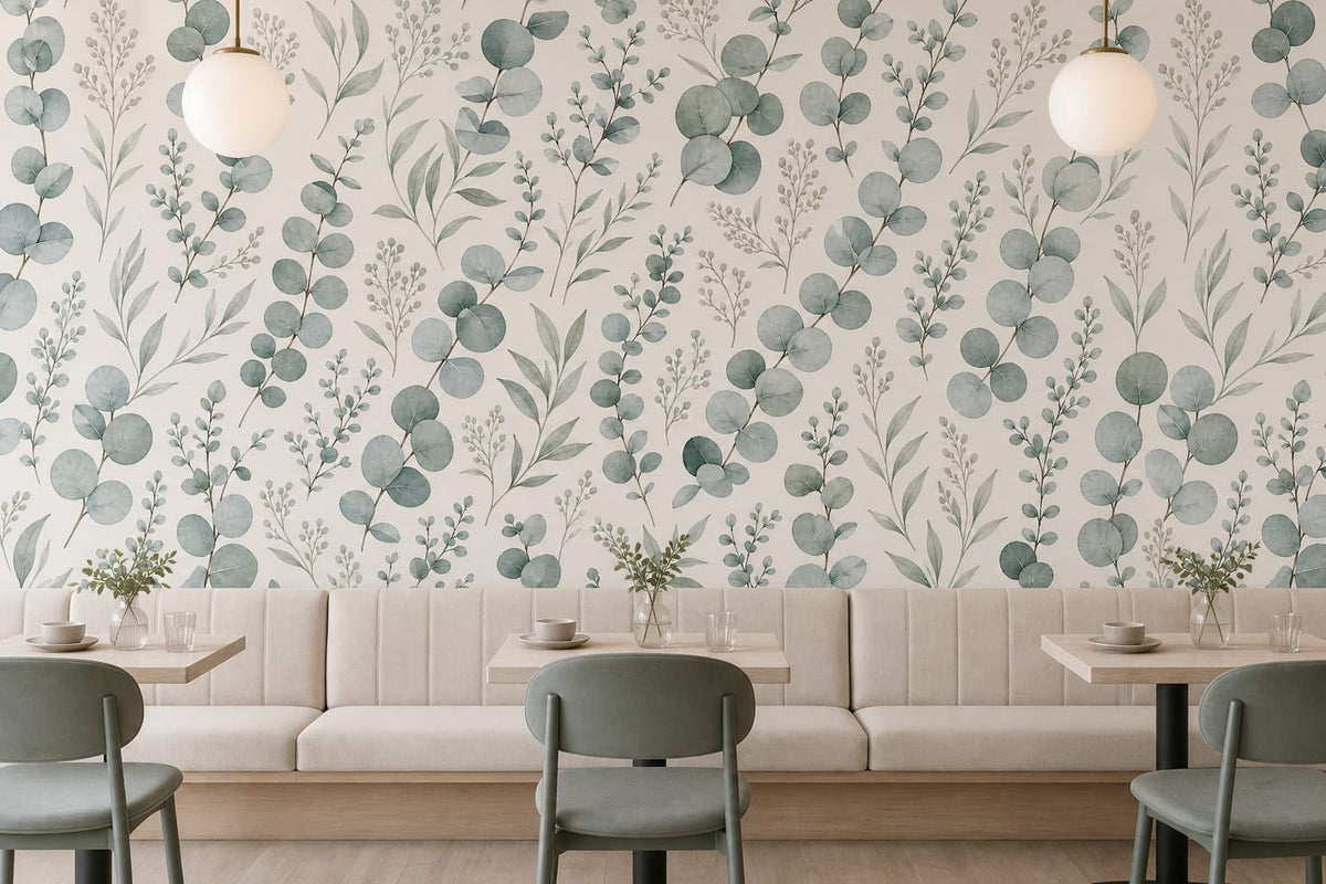 Sage Eucalyptus Wallpaper Mural product view