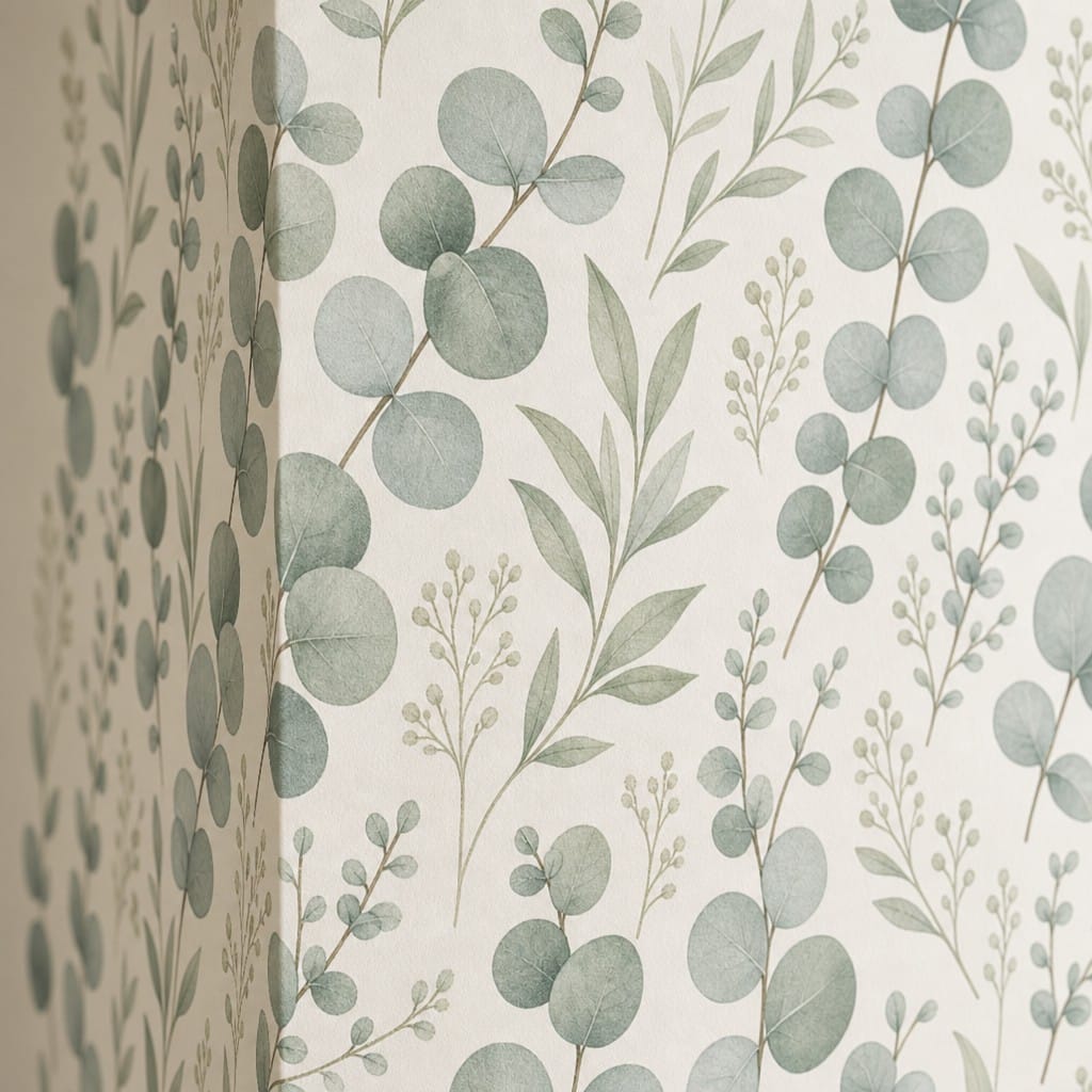 Sage Eucalyptus Wallpaper Mural product view
