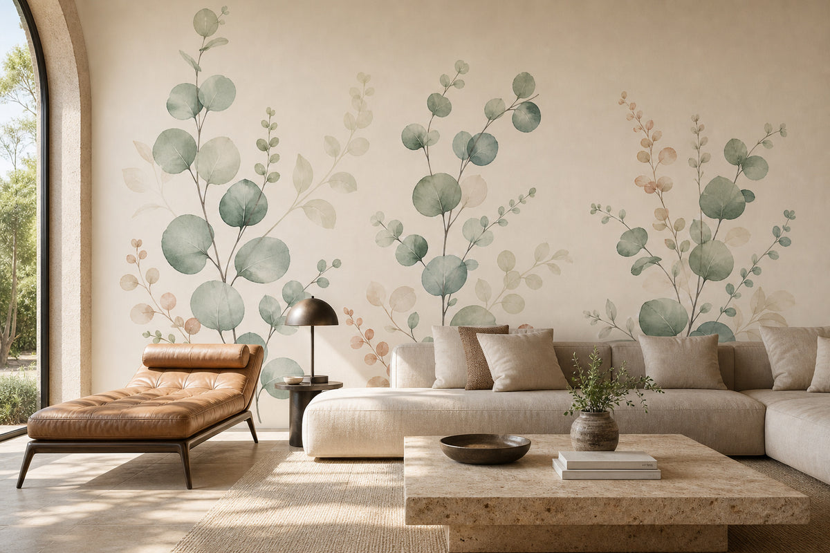 Sage Eucalyptus Wallpaper Mural product view