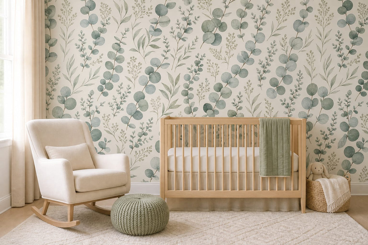 Sage Eucalyptus Wallpaper Mural product view