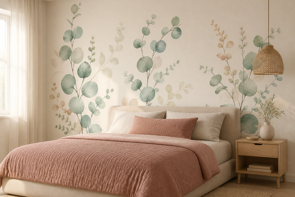 Sage Eucalyptus Wallpaper Mural product view