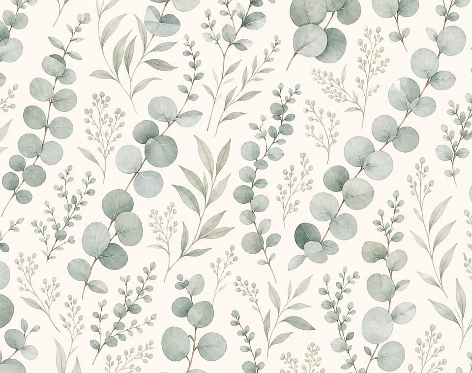Sage Eucalyptus Wallpaper Mural product view