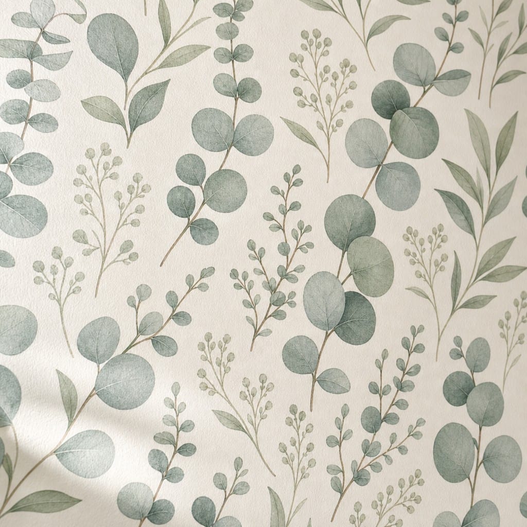 Sage Eucalyptus Wallpaper Mural product view