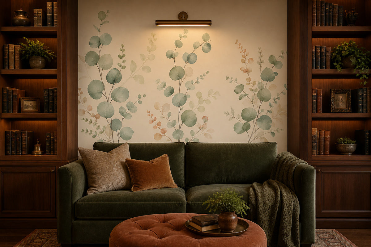 Sage Eucalyptus Wallpaper Mural product view