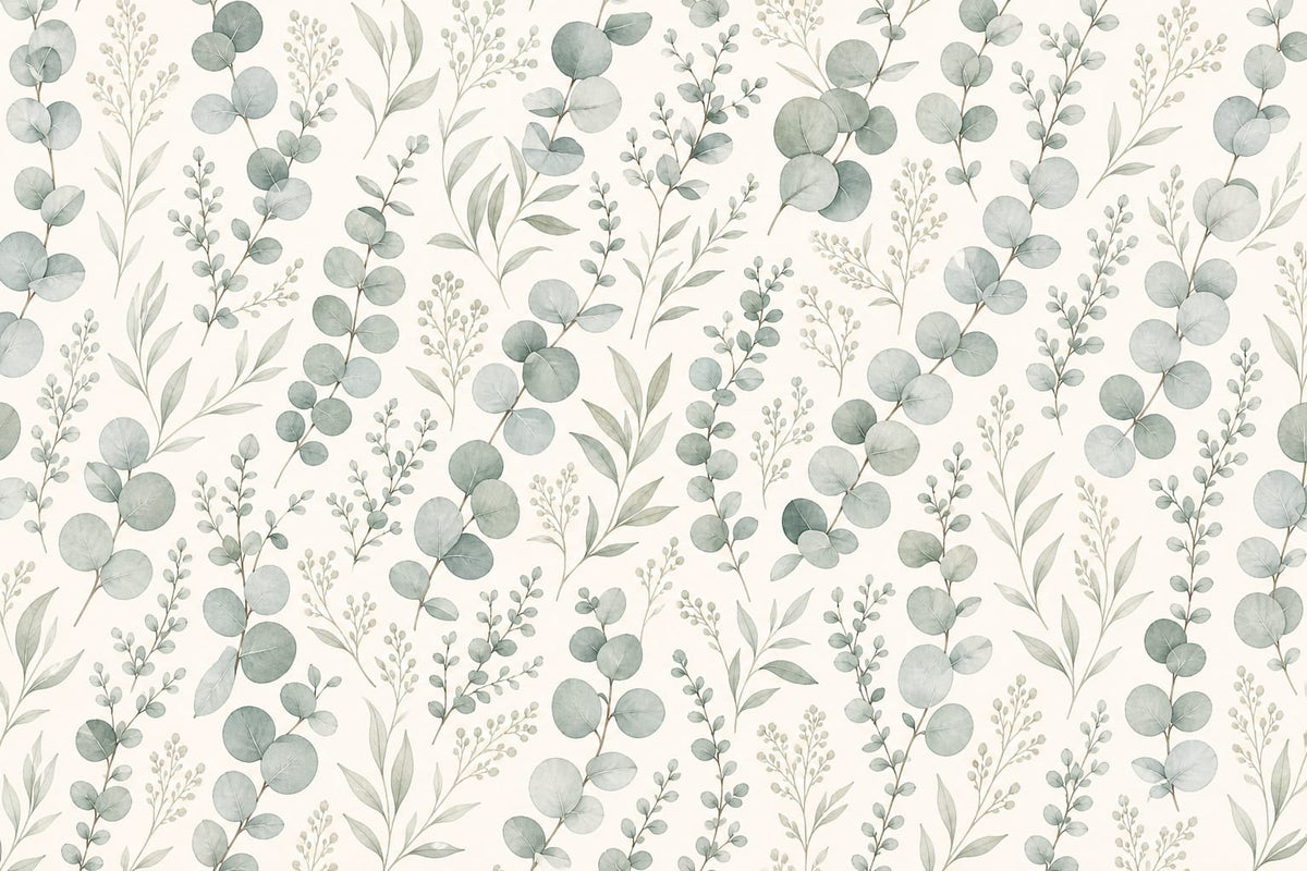 Sage Eucalyptus Wallpaper Mural product view