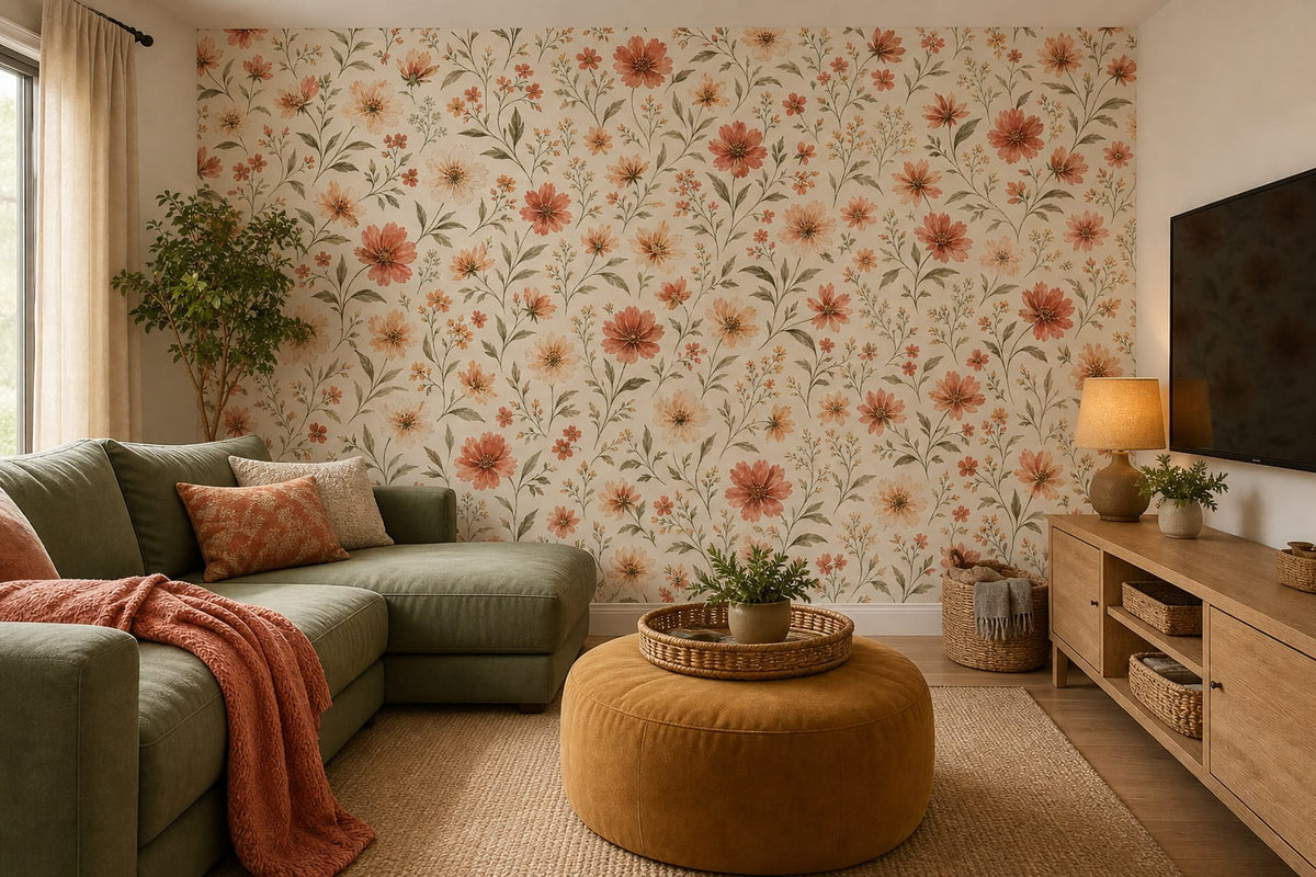 Sage Oatmeal Wallpaper Mural product view
