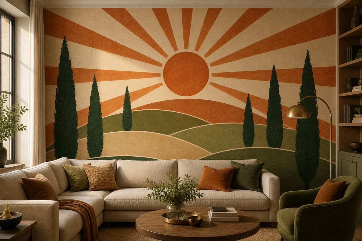 Sage Cypress Wallpaper Mural product view