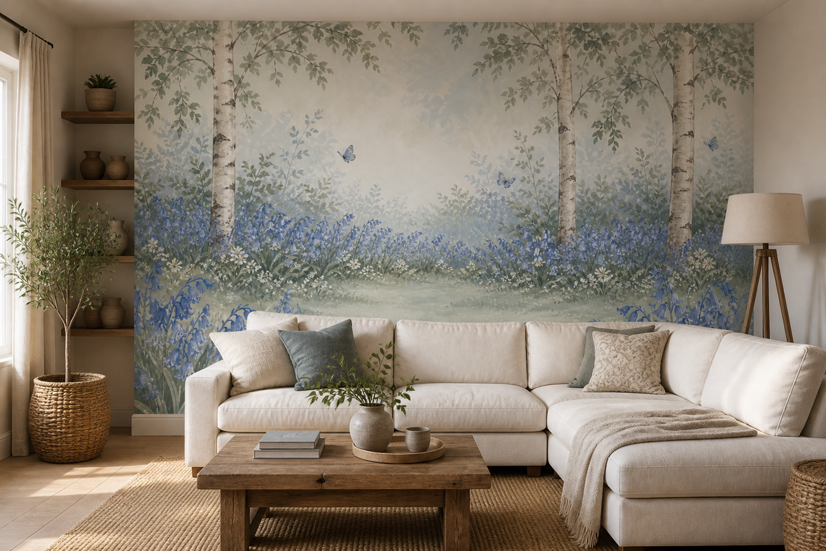 Sage Bluebell Wallpaper Mural product view