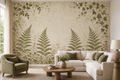 Sage Fern Vine Wallpaper Mural