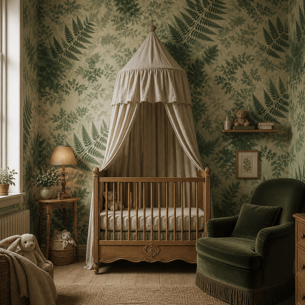 Sage Fern Wallpaper Mural product view