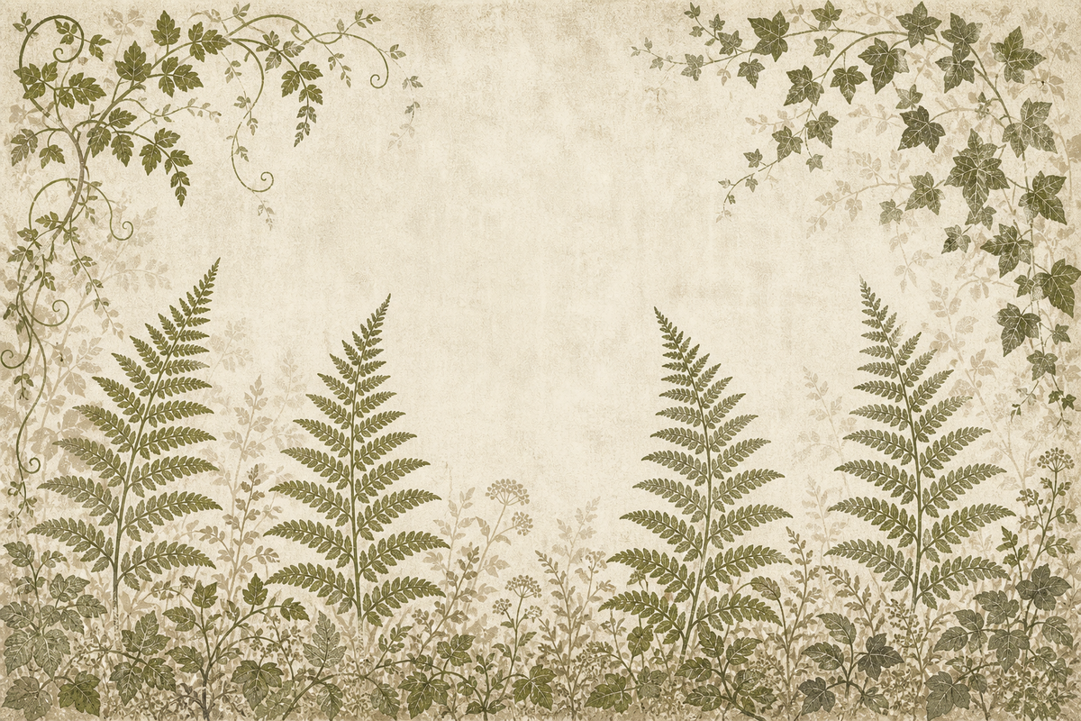 Sage Fern Vine Wallpaper Mural product view