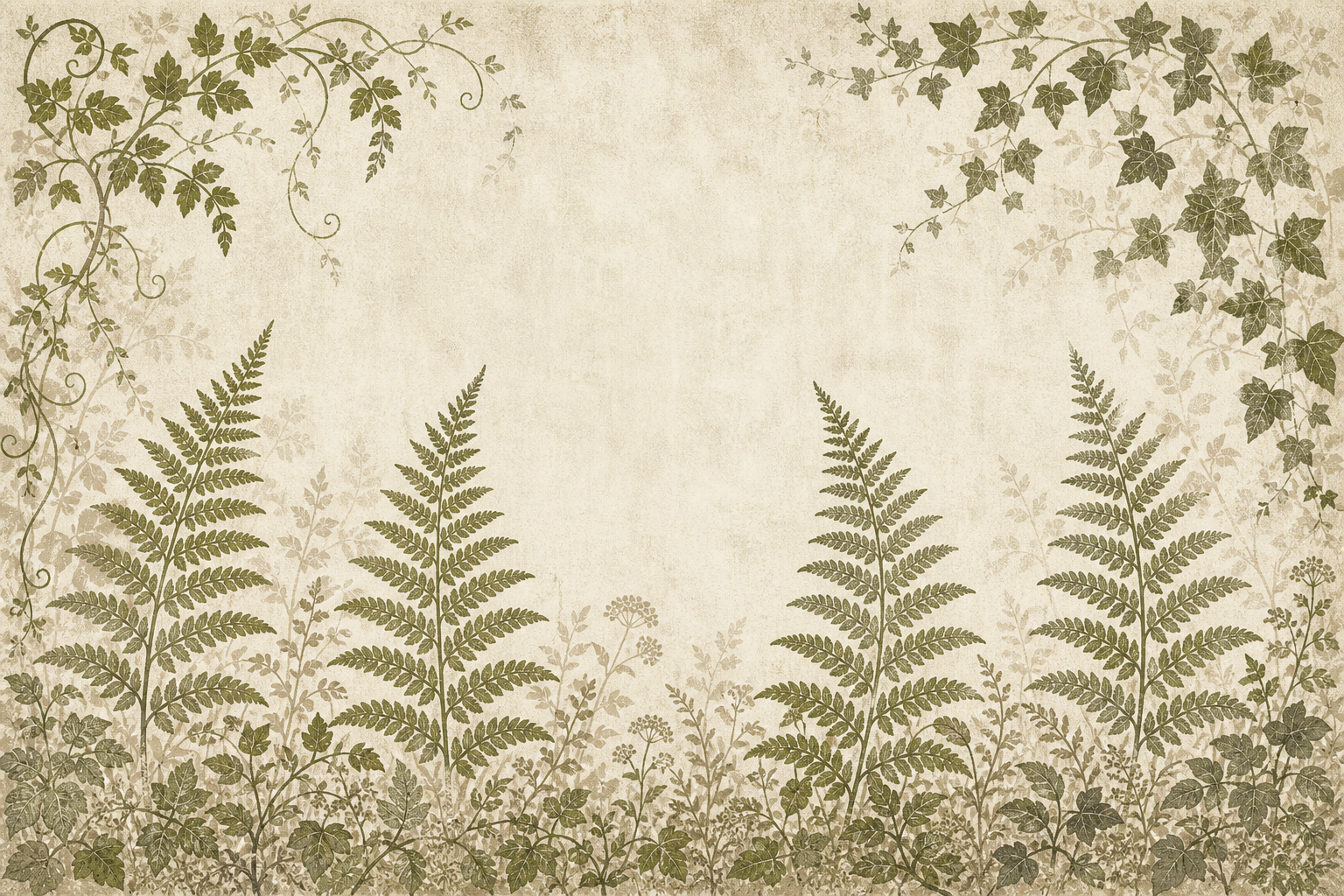 Sage Fern Vine Wallpaper Mural