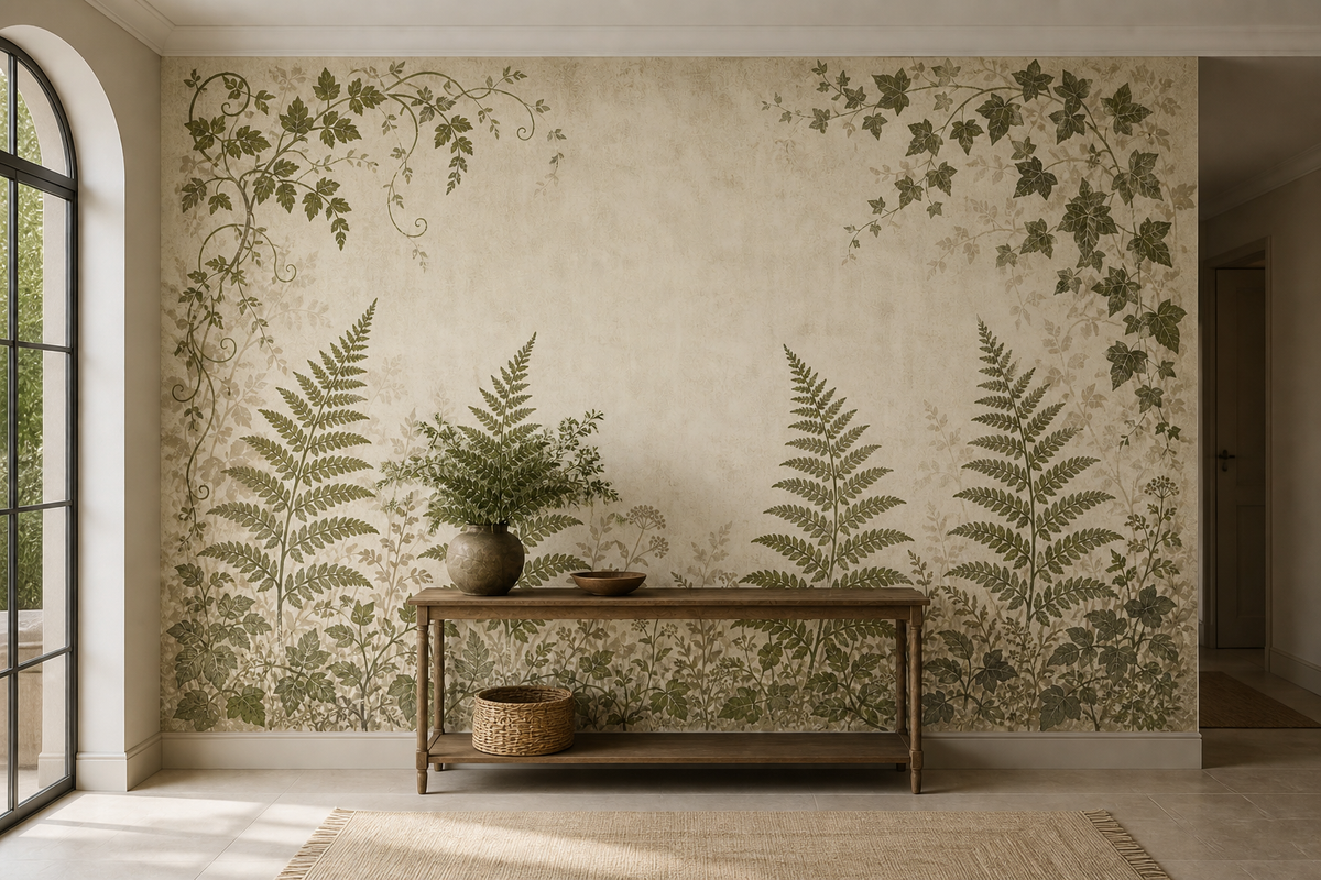 Sage Fern Vine Wallpaper Mural product view