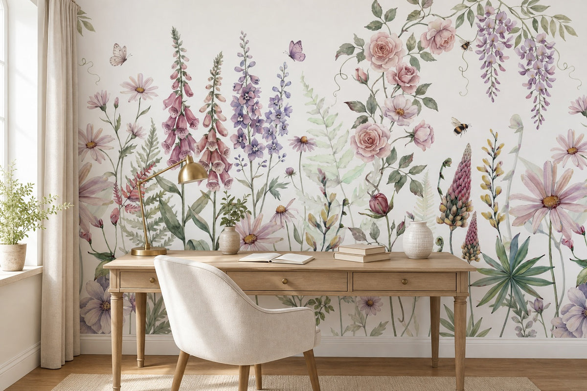 sage floral vintage jungle wallpaper office custom stick on non woven vinyl removable