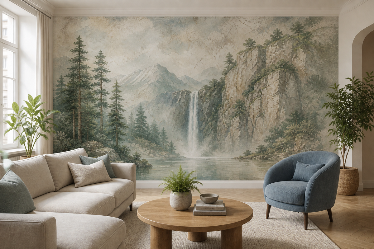 Sage Forest Wallpaper Mural product view