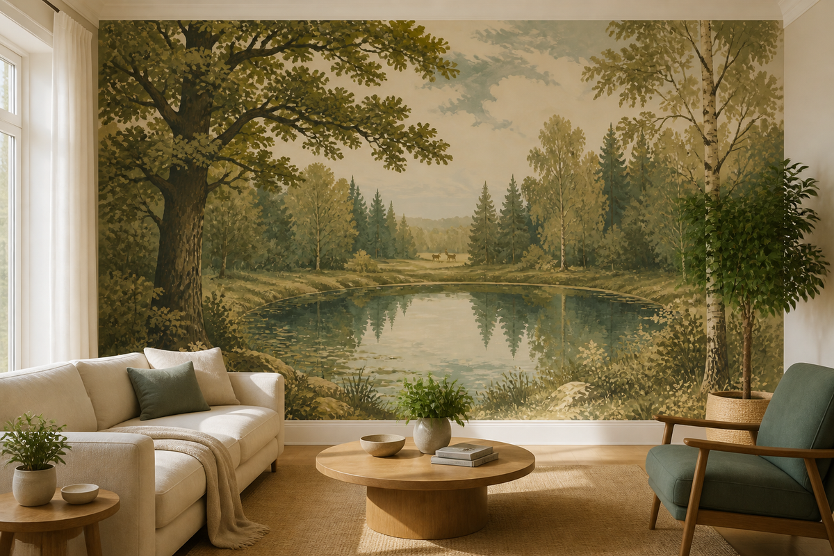 Sage Forest Wallpaper Mural product view