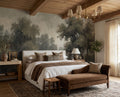 Misty Woodland Landscape Mural Wallpaper
