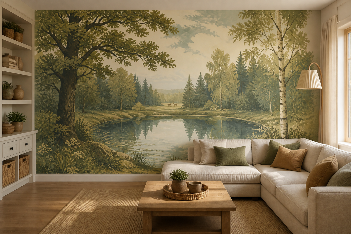 Sage Forest Wallpaper Mural product view